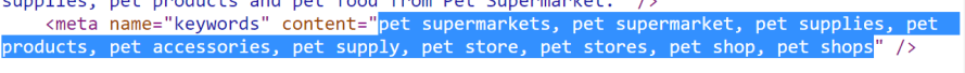 meta keywords