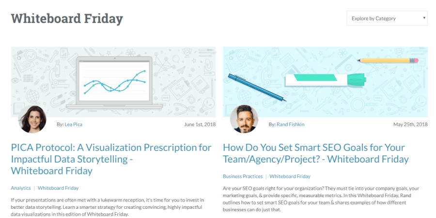 Whiteboard Friday website