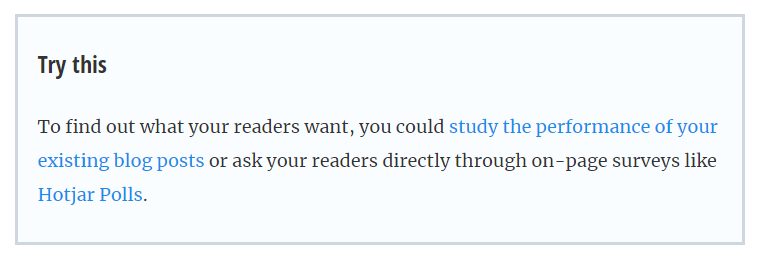 helpful tip in article