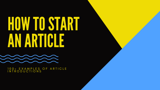 writing article introductions