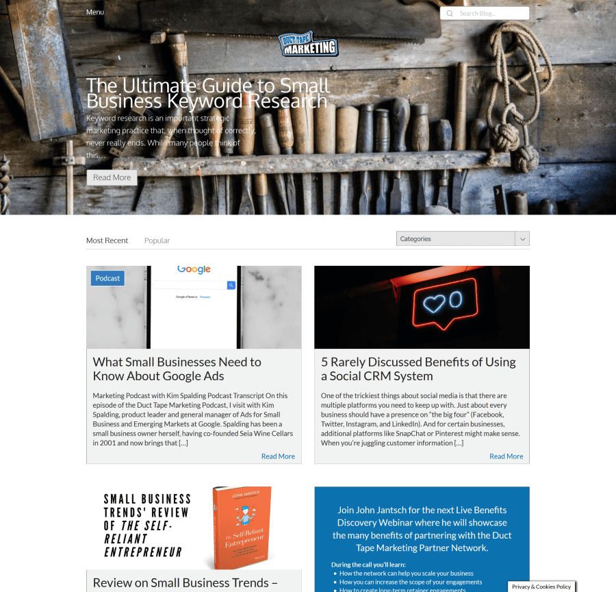 company blog analyzed