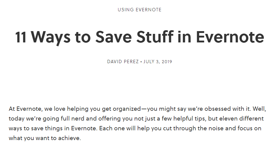 evernote article