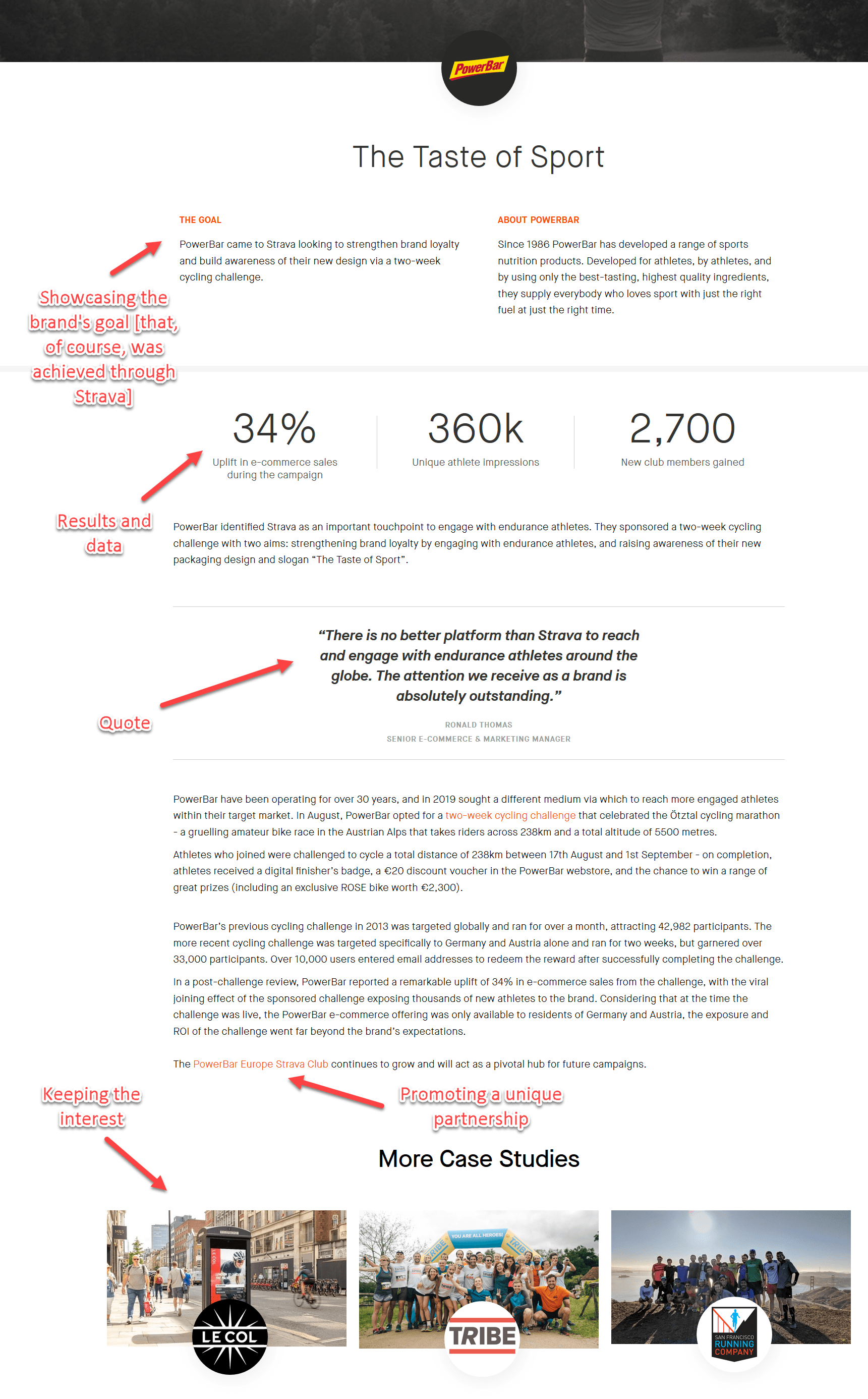 Strava B2B case study structure